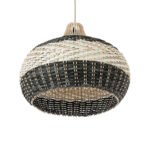GLOBOSTAR® BARBADOS 01946 Boho Κρεμαστό Φωτιστικό Οροφής με Ντουί 1 x E27 AC 220-240V IP20 - Μπεζ & Λαδί - Μ40 x Π40 x Υ34cm - Image 6