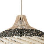 GLOBOSTAR® BARBADOS 01946 Boho Κρεμαστό Φωτιστικό Οροφής με Ντουί 1 x E27 AC 220-240V IP20 - Μπεζ & Λαδί - Μ40 x Π40 x Υ34cm - Image 9