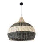 GLOBOSTAR® BARBADOS 01947 Boho Κρεμαστό Φωτιστικό Οροφής με Ντουί 1 x E27 AC 220-240V IP20 - Μπεζ & Λαδί - Μ60 x Π60 x Υ60cm - Image 4