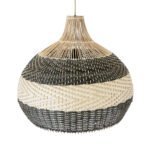 GLOBOSTAR® BARBADOS 01947 Boho Κρεμαστό Φωτιστικό Οροφής με Ντουί 1 x E27 AC 220-240V IP20 - Μπεζ & Λαδί - Μ60 x Π60 x Υ60cm - Image 7