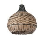 GLOBOSTAR® SEYCHELLES 01948 Boho Κρεμαστό Φωτιστικό Οροφής με Ντουί 1 x E27 AC 220-240V IP20 - Καφέ & Λαδί - Μ40 x Π40 x Υ40cm - Image 2