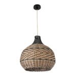 GLOBOSTAR® SEYCHELLES 01948 Boho Κρεμαστό Φωτιστικό Οροφής με Ντουί 1 x E27 AC 220-240V IP20 - Καφέ & Λαδί - Μ40 x Π40 x Υ40cm - Image 4