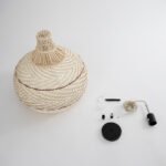 GLOBOSTAR® SANTACRUZ 01950 Boho Κρεμαστό Φωτιστικό Οροφής με Ντουί 1 x E27 AC 220-240V IP20 - Μπεζ & Καφέ - Μ40 x Π40 x Υ40cm - Image 11