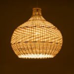 GLOBOSTAR® SANTACRUZ 01950 Boho Κρεμαστό Φωτιστικό Οροφής με Ντουί 1 x E27 AC 220-240V IP20 - Μπεζ & Καφέ - Μ40 x Π40 x Υ40cm - Image 3