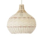 GLOBOSTAR® SANTACRUZ 01950 Boho Κρεμαστό Φωτιστικό Οροφής με Ντουί 1 x E27 AC 220-240V IP20 - Μπεζ & Καφέ - Μ40 x Π40 x Υ40cm - Image 5