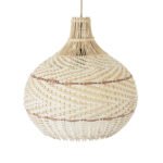 GLOBOSTAR® SANTACRUZ 01950 Boho Κρεμαστό Φωτιστικό Οροφής με Ντουί 1 x E27 AC 220-240V IP20 - Μπεζ & Καφέ - Μ40 x Π40 x Υ40cm - Image 7