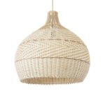 GLOBOSTAR® SANTACRUZ 01951 Boho Κρεμαστό Φωτιστικό Οροφής με Ντουί 1 x E27 AC 220-240V IP20 - Μπεζ & Καφέ - Μ60 x Π60 x Υ60cm - Image 2