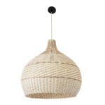 GLOBOSTAR® SANTACRUZ 01951 Boho Κρεμαστό Φωτιστικό Οροφής με Ντουί 1 x E27 AC 220-240V IP20 - Μπεζ & Καφέ - Μ60 x Π60 x Υ60cm - Image 4