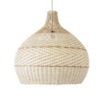 GLOBOSTAR® SANTACRUZ 01951 Boho Κρεμαστό Φωτιστικό Οροφής με Ντουί 1 x E27 AC 220-240V IP20 - Μπεζ & Καφέ - Μ60 x Π60 x Υ60cm - Image 5