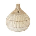 GLOBOSTAR® SANTACRUZ 01951 Boho Κρεμαστό Φωτιστικό Οροφής με Ντουί 1 x E27 AC 220-240V IP20 - Μπεζ & Καφέ - Μ60 x Π60 x Υ60cm - Image 7