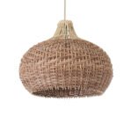 GLOBOSTAR® PANAMA 01952 Boho Κρεμαστό Φωτιστικό Οροφής με Ντουί 1 x E27 AC 220-240V IP20 - Μπεζ & Καφέ - Μ40 x Π40 x Υ34cm - Image 2