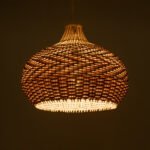 GLOBOSTAR® PANAMA 01952 Boho Κρεμαστό Φωτιστικό Οροφής με Ντουί 1 x E27 AC 220-240V IP20 - Μπεζ & Καφέ - Μ40 x Π40 x Υ34cm - Image 3