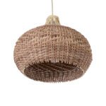 GLOBOSTAR® PANAMA 01952 Boho Κρεμαστό Φωτιστικό Οροφής με Ντουί 1 x E27 AC 220-240V IP20 - Μπεζ & Καφέ - Μ40 x Π40 x Υ34cm - Image 6