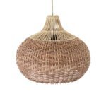 GLOBOSTAR® PANAMA 01952 Boho Κρεμαστό Φωτιστικό Οροφής με Ντουί 1 x E27 AC 220-240V IP20 - Μπεζ & Καφέ - Μ40 x Π40 x Υ34cm - Image 7