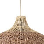 GLOBOSTAR® PANAMA 01952 Boho Κρεμαστό Φωτιστικό Οροφής με Ντουί 1 x E27 AC 220-240V IP20 - Μπεζ & Καφέ - Μ40 x Π40 x Υ34cm - Image 8