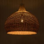 GLOBOSTAR® PANAMA 01953 Boho Κρεμαστό Φωτιστικό Οροφής με Ντουί 1 x E27 AC 220-240V IP20 - Μπεζ & Καφέ - Μ60 x Π60 x Υ60cm - Image 3