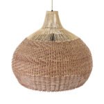 GLOBOSTAR® PANAMA 01953 Boho Κρεμαστό Φωτιστικό Οροφής με Ντουί 1 x E27 AC 220-240V IP20 - Μπεζ & Καφέ - Μ60 x Π60 x Υ60cm - Image 7