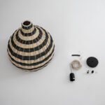 GLOBOSTAR® JAMAICA 01954 Boho Κρεμαστό Φωτιστικό Οροφής με Ντουί 1 x E27 AC 220-240V IP20 - Μπεζ & Λαδί - Μ40 x Π40 x Υ37cm - Image 11