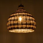 GLOBOSTAR® JAMAICA 01954 Boho Κρεμαστό Φωτιστικό Οροφής με Ντουί 1 x E27 AC 220-240V IP20 - Μπεζ & Λαδί - Μ40 x Π40 x Υ37cm - Image 3