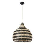 GLOBOSTAR® JAMAICA 01954 Boho Κρεμαστό Φωτιστικό Οροφής με Ντουί 1 x E27 AC 220-240V IP20 - Μπεζ & Λαδί - Μ40 x Π40 x Υ37cm - Image 4