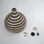 GLOBOSTAR® JAMAICA 01955 Boho Κρεμαστό Φωτιστικό Οροφής με Ντουί 1 x E27 AC 220-240V IP20 - Μπεζ & Λαδί - Μ60 x Π60 x Υ60cm - Image 11