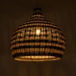 GLOBOSTAR® JAMAICA 01955 Boho Κρεμαστό Φωτιστικό Οροφής με Ντουί 1 x E27 AC 220-240V IP20 - Μπεζ & Λαδί - Μ60 x Π60 x Υ60cm - Image 3