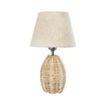 GLOBOSTAR® HASUMI 01956 Boho Επιτραπέζιο Φωτιστικό Πορτατίφ με Ντουί 1 x E27 AC 220-240V IP20 - Μπεζ - Μ23 x Π23 x Υ40cm - Image 3