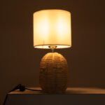 GLOBOSTAR® HASUMI 01958 Boho Επιτραπέζιο Φωτιστικό Πορτατίφ με Ντουί 1 x E27 AC 220-240V IP20 - Μπεζ & Λευκό - Μ18 x Π18 x Υ36cm - Image 8