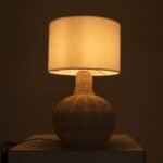 GLOBOSTAR® HASUMI 01959 Boho Επιτραπέζιο Φωτιστικό Πορτατίφ με Ντουί 1 x E27 AC 220-240V IP20 - Μπεζ & Λευκό - Μ30 x Π30 x Υ50cm - Image 8