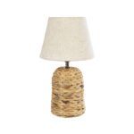 GLOBOSTAR® HOLOKAI 01960 Boho Επιτραπέζιο Φωτιστικό Πορτατίφ με Ντουί 1 x E27 AC 220-240V IP20 - Μπεζ & Λευκό - Μ23 x Π23 x Υ40cm - Image 3