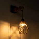 GLOBOSTAR® BELLARIVA 01961 Boho Φωτιστικό Τοίχου - Απλίκα με Ντουί 1 x E27 AC 220-240V IP20 - Μπεζ & Μαύρο - Μ10 x Π30 x Υ43cm - Image 3