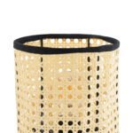 GLOBOSTAR® MONTE 01996 Μοντέρνο Επιτραπέζιο Φωτιστικό Πορτατίφ με Ντουί 1 x E27 AC 220-240V IP20 - Μαύρο & Μπεζ - Μ16 x Π16 x Υ22cm - Image 5