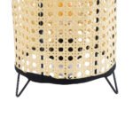 GLOBOSTAR® MONTE 01996 Μοντέρνο Επιτραπέζιο Φωτιστικό Πορτατίφ με Ντουί 1 x E27 AC 220-240V IP20 - Μαύρο & Μπεζ - Μ16 x Π16 x Υ22cm - Image 6