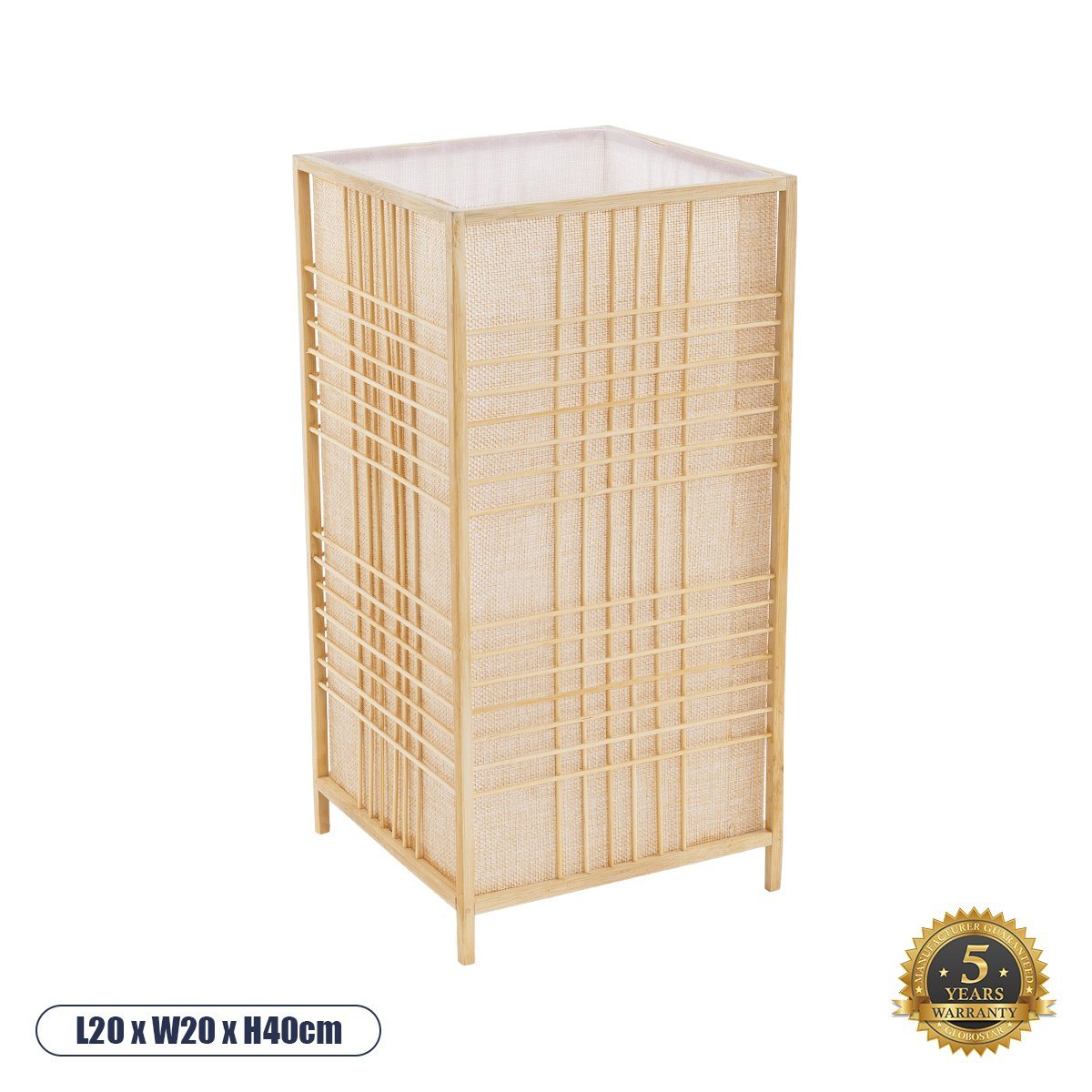 01997_0 GLOBOSTAR® JUNIE 01997 Boho Επιδαπέδιο Φωτιστικό Πορτατίφ με Ντουί 1 x E27 AC 220-240V IP20 - Μπεζ - Μ20 x Π20 x Υ40cm - Image 1