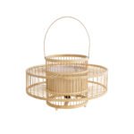 GLOBOSTAR® SORENIA 02003 Boho Επιδαπέδιο Φωτιστικό με Ντουί 1 x E27 AC 220-240V IP20 - Μπεζ - Μ48 x Π48 x Υ27cm - Image 2