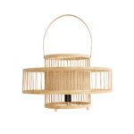 GLOBOSTAR® SORENIA 02003 Boho Επιδαπέδιο Φωτιστικό με Ντουί 1 x E27 AC 220-240V IP20 - Μπεζ - Μ48 x Π48 x Υ27cm - Image 4