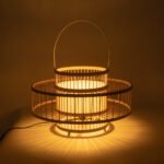 GLOBOSTAR® SORENIA 02003 Boho Επιδαπέδιο Φωτιστικό με Ντουί 1 x E27 AC 220-240V IP20 - Μπεζ - Μ48 x Π48 x Υ27cm - Image 8