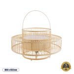 GLOBOSTAR® SORENIA 02004 Boho Επιδαπέδιο Φωτιστικό με Ντουί 1 x E27 AC 220-240V IP20 - Μπεζ - Μ60 x Π60 x Υ32cm