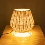 GLOBOSTAR® BOLSON 02010 Boho Επιδαπέδιο Φωτιστικό με Ντουί 1 x E27 AC 220-240V IP20 - Μπεζ & Λευκό - Μ30 x Π30 x Υ30cm - Image 3