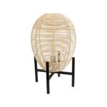 GLOBOSTAR® NERINA 02014 Boho Επιτραπέζιο Φωτιστικό Πορτατίφ με Ντουί 1 x E27 AC 220-240V IP20 - Μπεζ & Μαύρο - Μ30 x Π30 x Υ50cm - Image 3