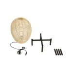 GLOBOSTAR® NERINA 02014 Boho Επιτραπέζιο Φωτιστικό Πορτατίφ με Ντουί 1 x E27 AC 220-240V IP20 - Μπεζ & Μαύρο - Μ30 x Π30 x Υ50cm - Image 7