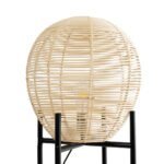 GLOBOSTAR® NERINA 02015 Boho Επιδαπέδιο Φωτιστικό με Ντουί 1 x E27 AC 220-240V IP20 - Μαύρο & Μπεζ - Μ40 x Π40 x Υ115cm - Image 6