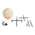 GLOBOSTAR® NERINA 02015 Boho Επιδαπέδιο Φωτιστικό με Ντουί 1 x E27 AC 220-240V IP20 - Μαύρο & Μπεζ - Μ40 x Π40 x Υ115cm - Image 8