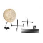 GLOBOSTAR® NERINA 02016 Boho Επιδαπέδιο Φωτιστικό με Ντουί 1 x E27 AC 220-240V IP20 - Μαύρο & Μπεζ - Μ40 x Π40 x Υ160cm - Image 8