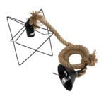 GLOBOSTAR® KAZEMI 02018 Μοντέρνο Κρεμαστό Φωτιστικό Οροφής με Ντουί 1 x E27 AC 220-240V IP20 - Μαύρο & Μπεζ - Μ18 x Π18 x Υ17cm - Image 12