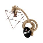 GLOBOSTAR® KAZEMI 02019 Μοντέρνο Κρεμαστό Φωτιστικό Οροφής με Ντουί 1 x E27 AC 220-240V IP20 - Χάλκινο & Μπεζ - Μ18 x Π18 x Υ17cm - Image 12