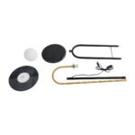 GLOBOSTAR® CORDELIA 02024 Μοντέρνο Επιδαπέδιο Φωτιστικό με Ντουί 1 x E27 AC 220-240V IP20 - Μαύρο & Χρυσό - Μ30 x Π38 x Υ180cm - Image 9