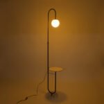 GLOBOSTAR® CORDELIA 02026 Μοντέρνο Επιδαπέδιο Φωτιστικό με Ντουί 1 x E27 AC 220-240V IP20 - Μαύρο & Λευκό - Μ30 x Π38 x Υ180cm - Image 10