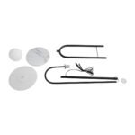 GLOBOSTAR® CORDELIA 02026 Μοντέρνο Επιδαπέδιο Φωτιστικό με Ντουί 1 x E27 AC 220-240V IP20 - Μαύρο & Λευκό - Μ30 x Π38 x Υ180cm - Image 9