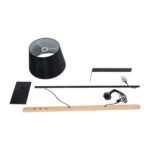 GLOBOSTAR® KELSIE 02029 Μοντέρνο Επιδαπέδιο Φωτιστικό με Ντουί 1 x E27 AC 220-240V IP20 - Μαύρο & Μπεζ - Μ40 x Π125 x Υ140cm - Image 11